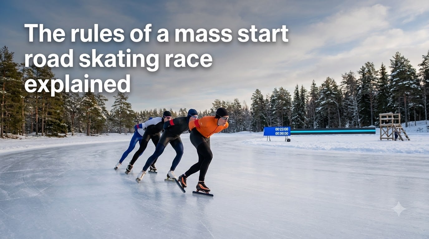The rules of a mass start road skating race explained