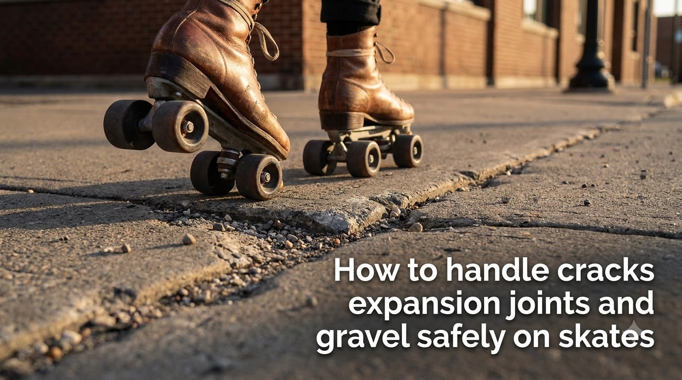 How to handle cracks expansion joints and gravel safely on skates