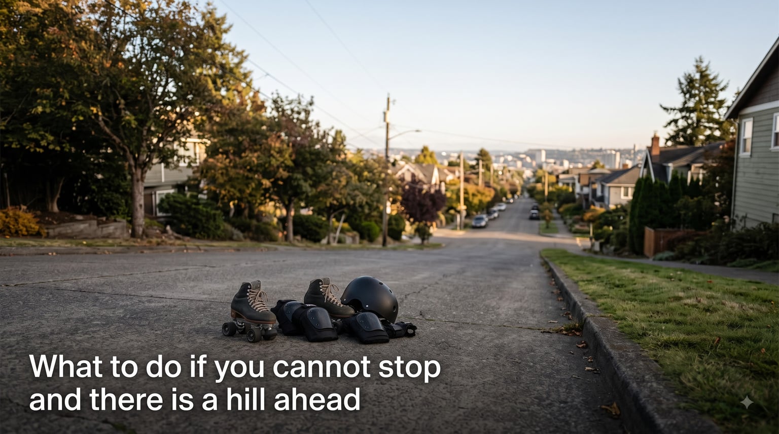 What to do if you cannot stop and there is a hill ahead