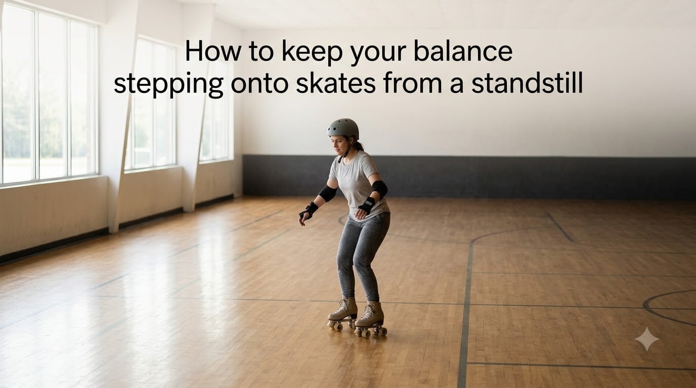 How to keep your balance stepping onto skates from a standstill