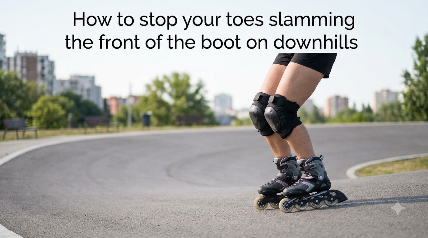 How to stop your toes slamming the front of the boot on downhills