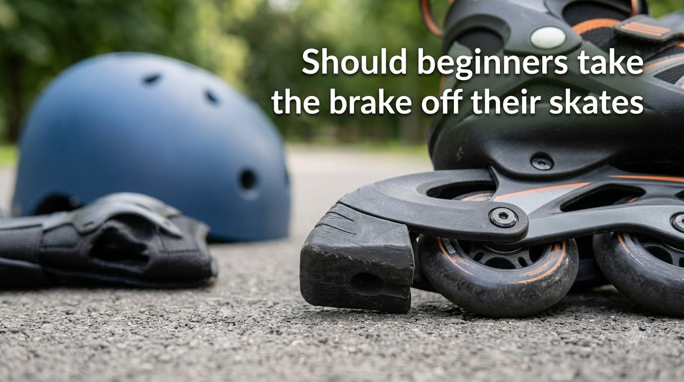 Should beginners take the brake off their skates