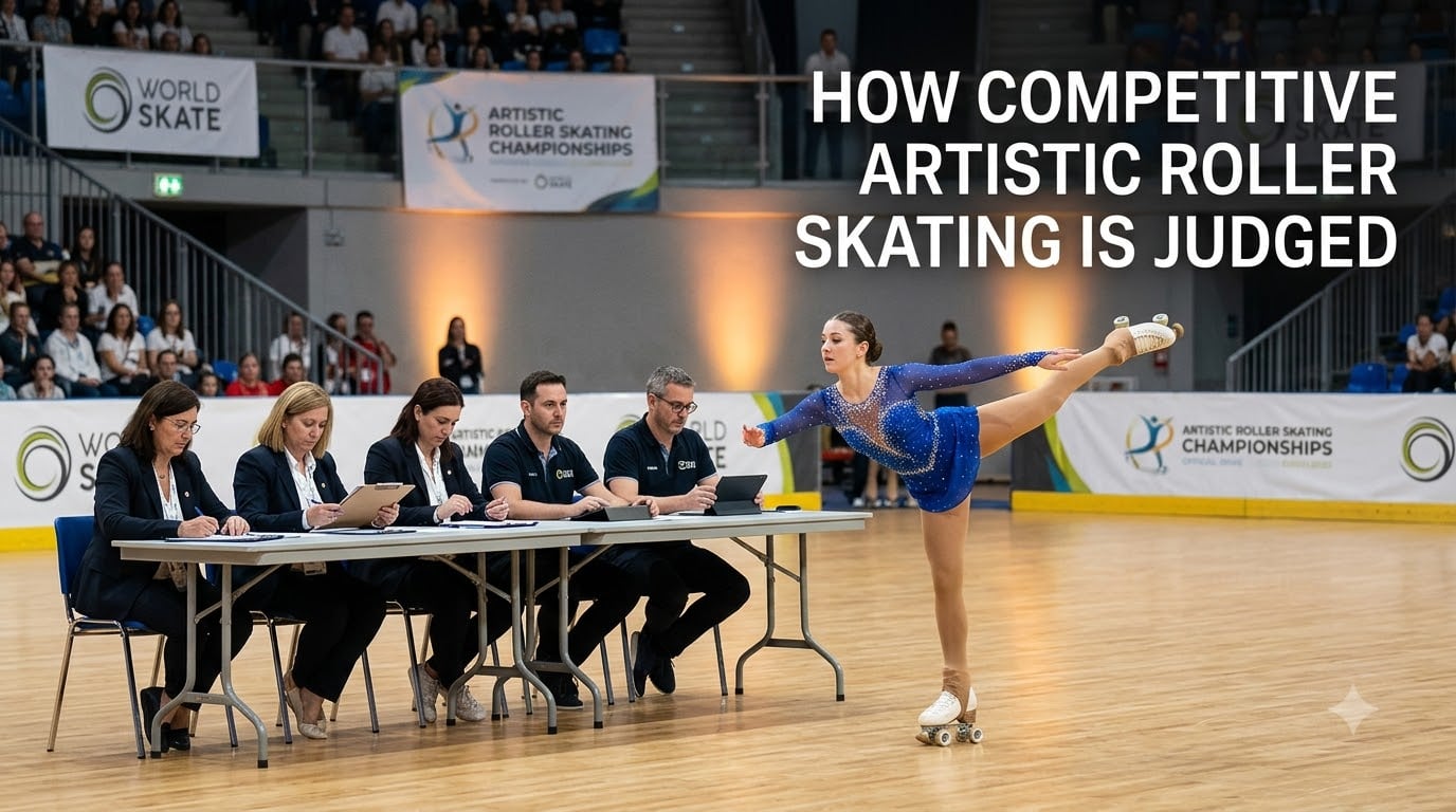 How competitive artistic roller skating is judged