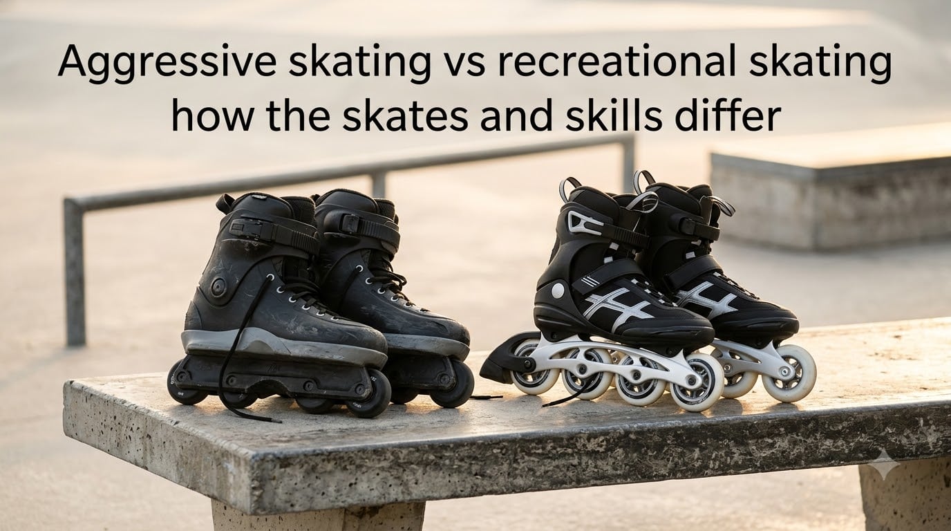 Aggressive skating vs recreational skating how the skates and skills differ