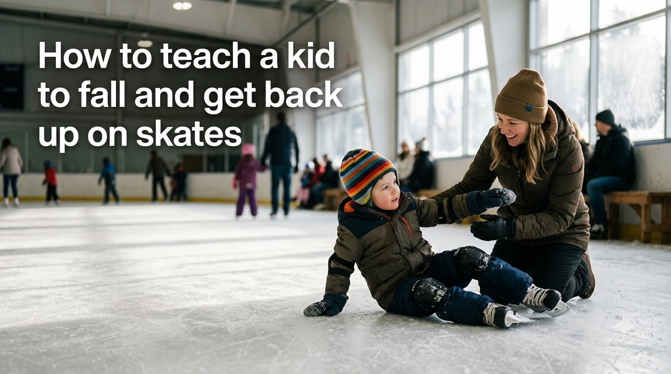 How to teach a kid to fall and get back up on skates