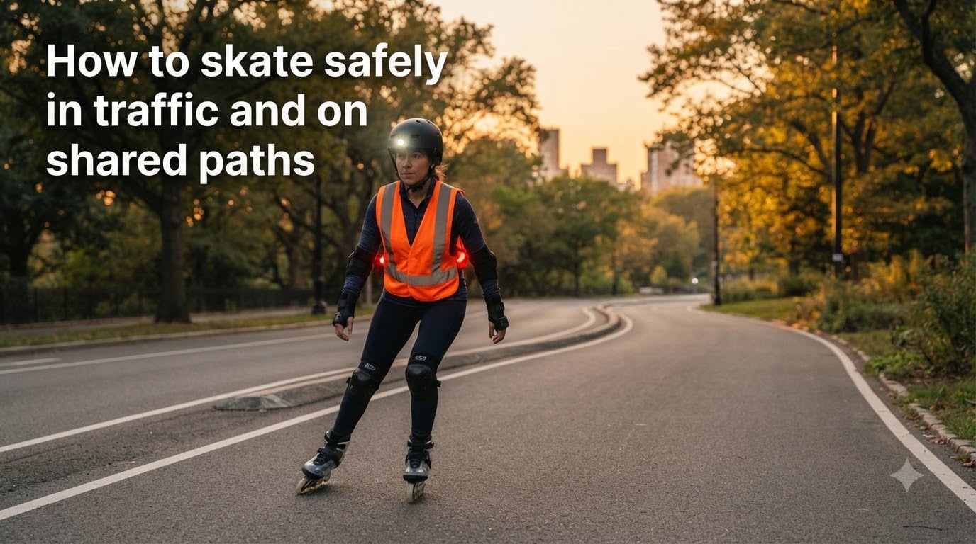 How to skate safely in traffic and on shared paths