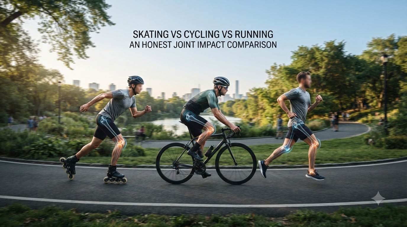 Skating vs cycling vs running an honest joint impact comparison