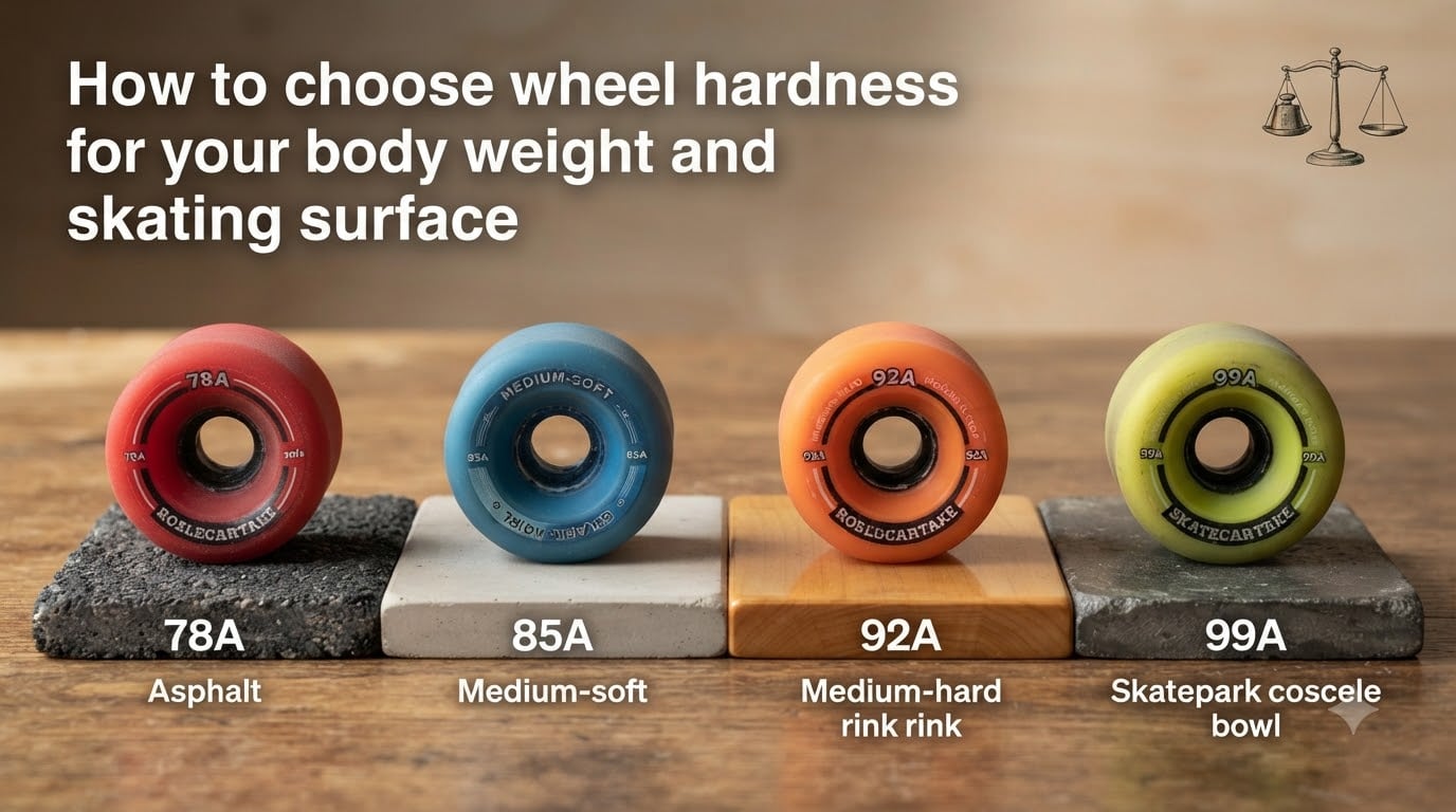 How to choose wheel hardness for your body weight and skating surface