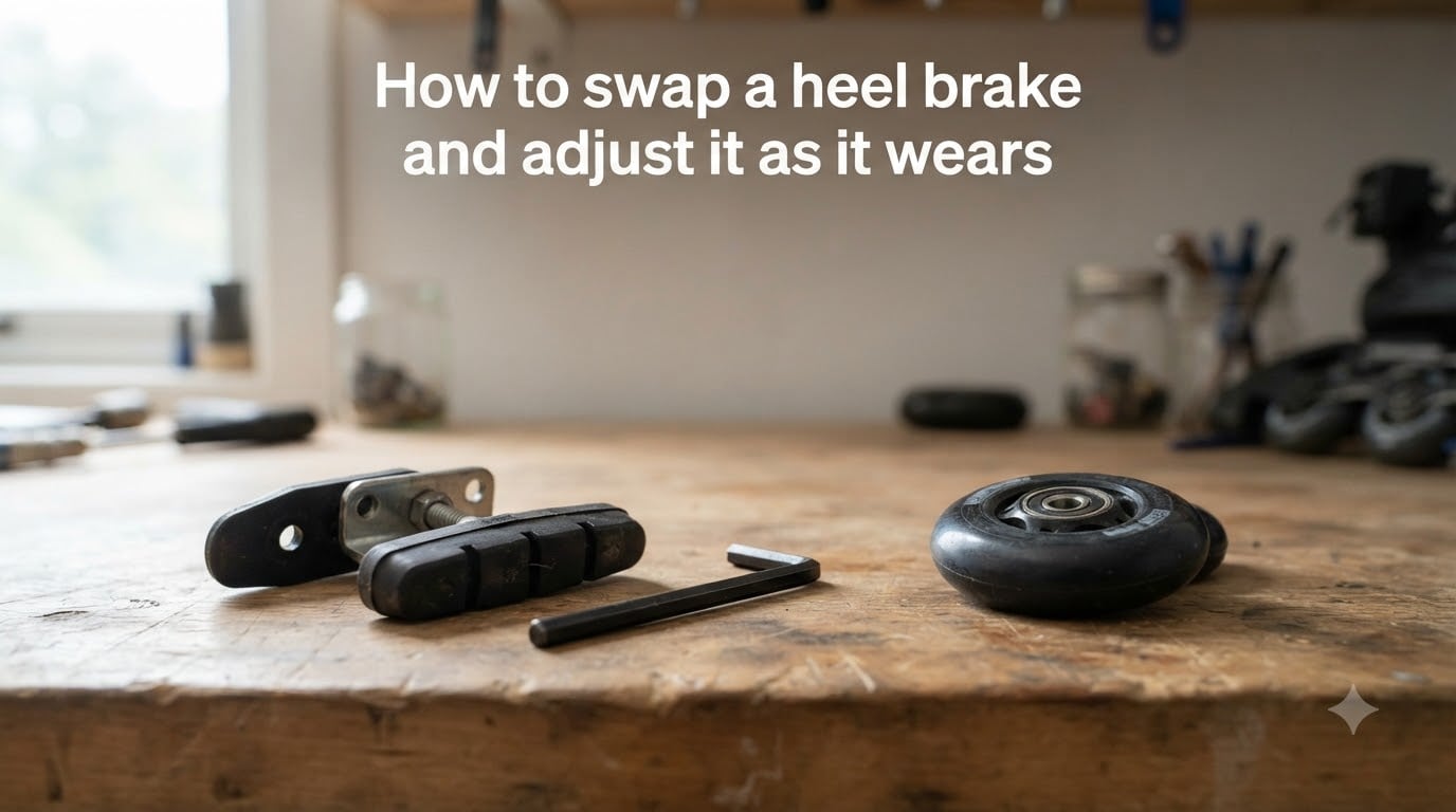 How to swap a heel brake and adjust it as it wears