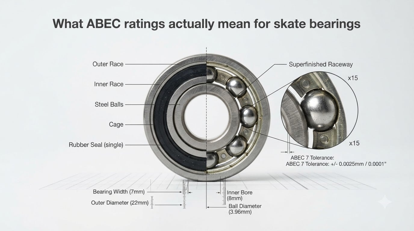 What ABEC ratings actually mean for skate bearings