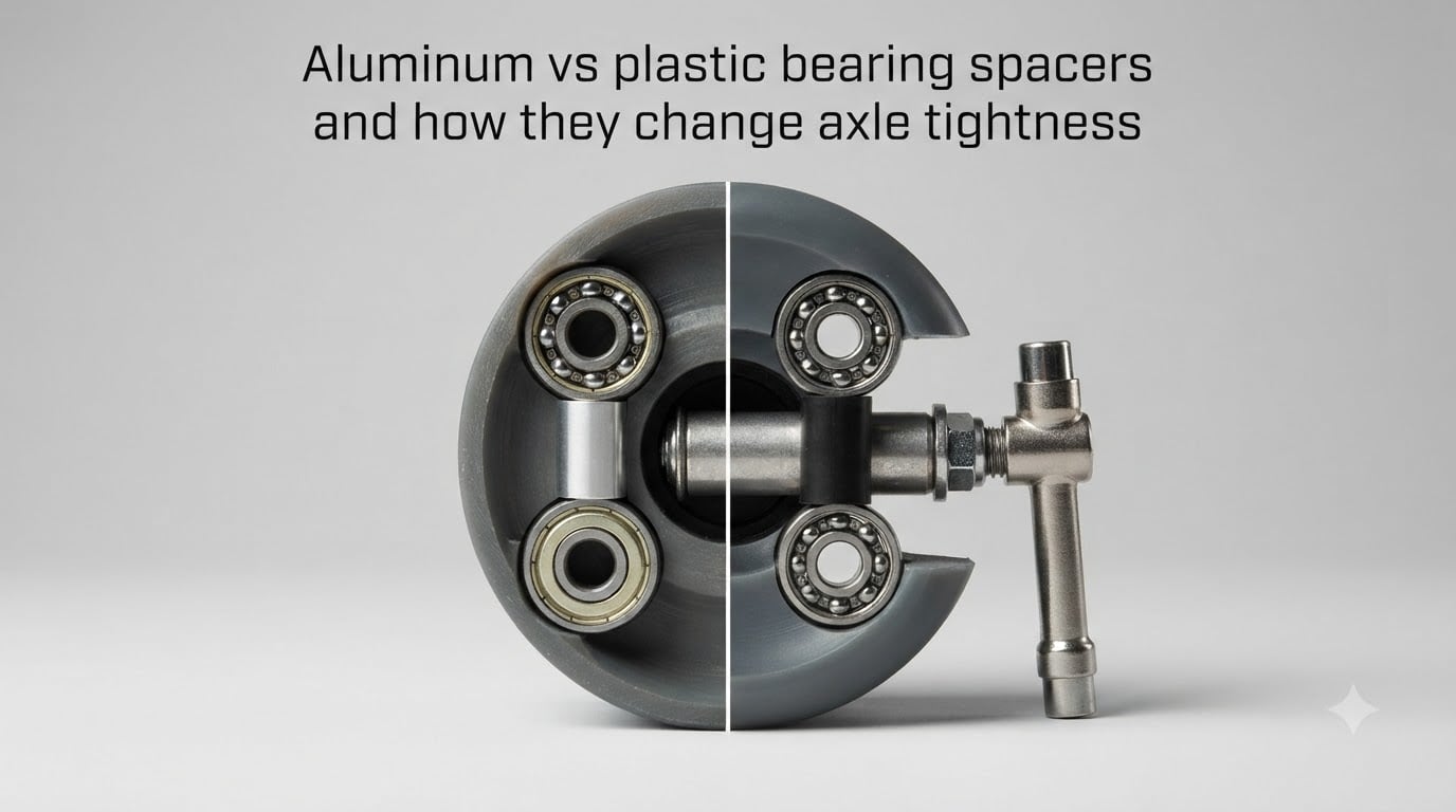 Aluminum vs plastic bearing spacers and how they change axle tightness