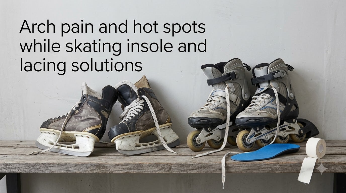 Arch pain and hot spots while skating insole and lacing solutions