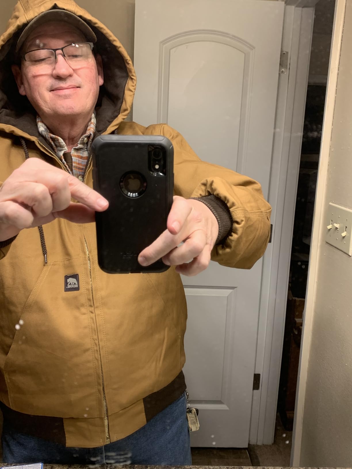 Berne Men's Heritage Duck Hooded Active Work Jacket customer photo 1