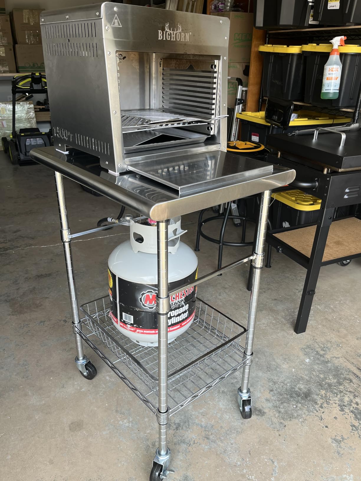 Stainless-Steel Commercial-Grade NSF-Certified Prep Table Cart, 24
