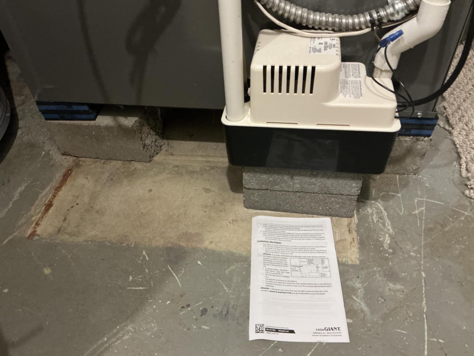 Little Giant VCMA-20ULS 115 Volt, 80 GPH, 1/30 HP Automatic Condensate Removal Pump for HVAC/Refrigeration Systems/Dehumidifiers with Overflow Detection Switch and 6-Foot Cord, White/Black, 554425 customer photo 2