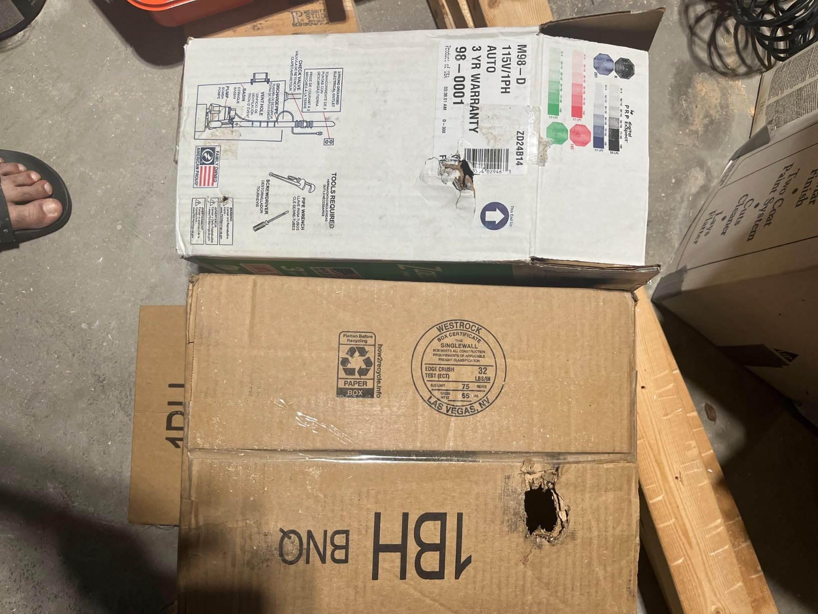 Zoeller M98 Flow-Mate Sump Pump - 1/2 HP - Cast Iron - LED Power Plug - High Flow - Vortex Impeller - Stainless Steel Hardware - Factory Tested and Float Operated - Submersible Sump Pump - 115V customer photo 2