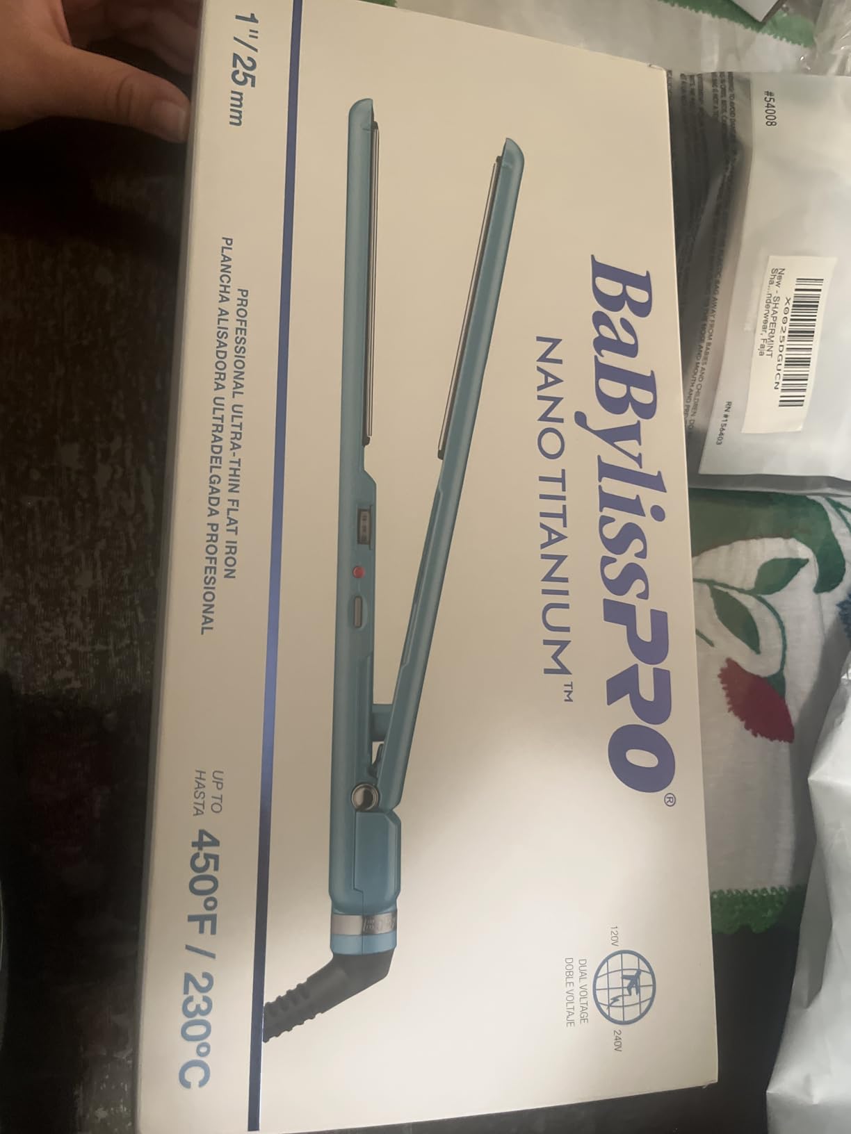 BabylissPRO Nano Titanium Ultra-Thin Hair Straightener, Professional Flat Iron, 5-Inch Extended Plates for Faster Straightening, for All Hair Types customer photo 2