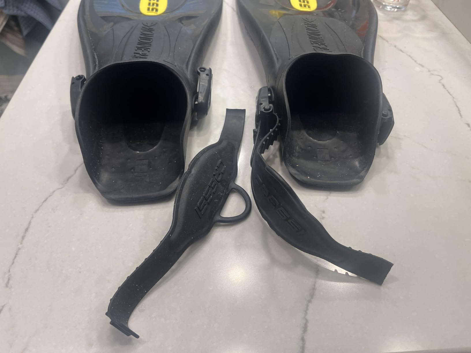 Cressi Palau SAF Short Open Heel Fins, Snorkel Fins, Quick Release Pull Tab customer photo 2