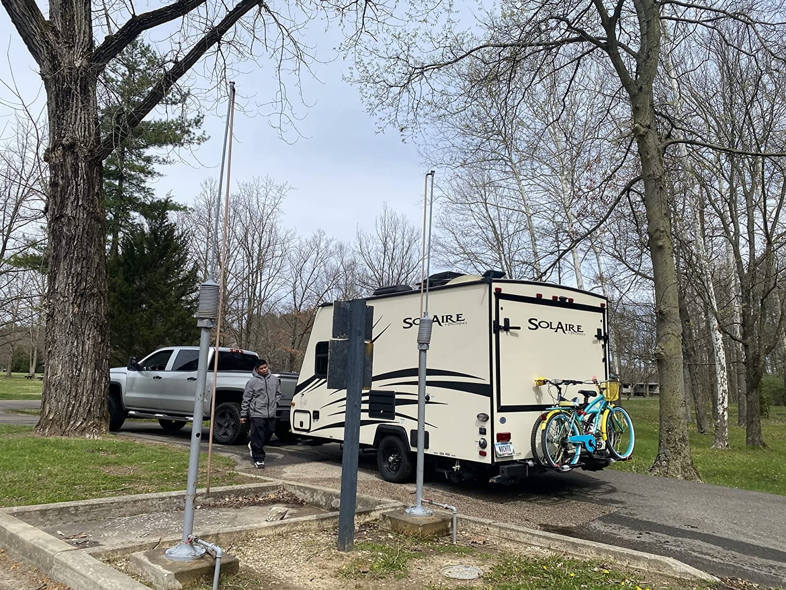 RV or Camper Trailer Bumper Bike Rack for 1 to 2 Bicycles, Elevate Outdoor customer photo 2