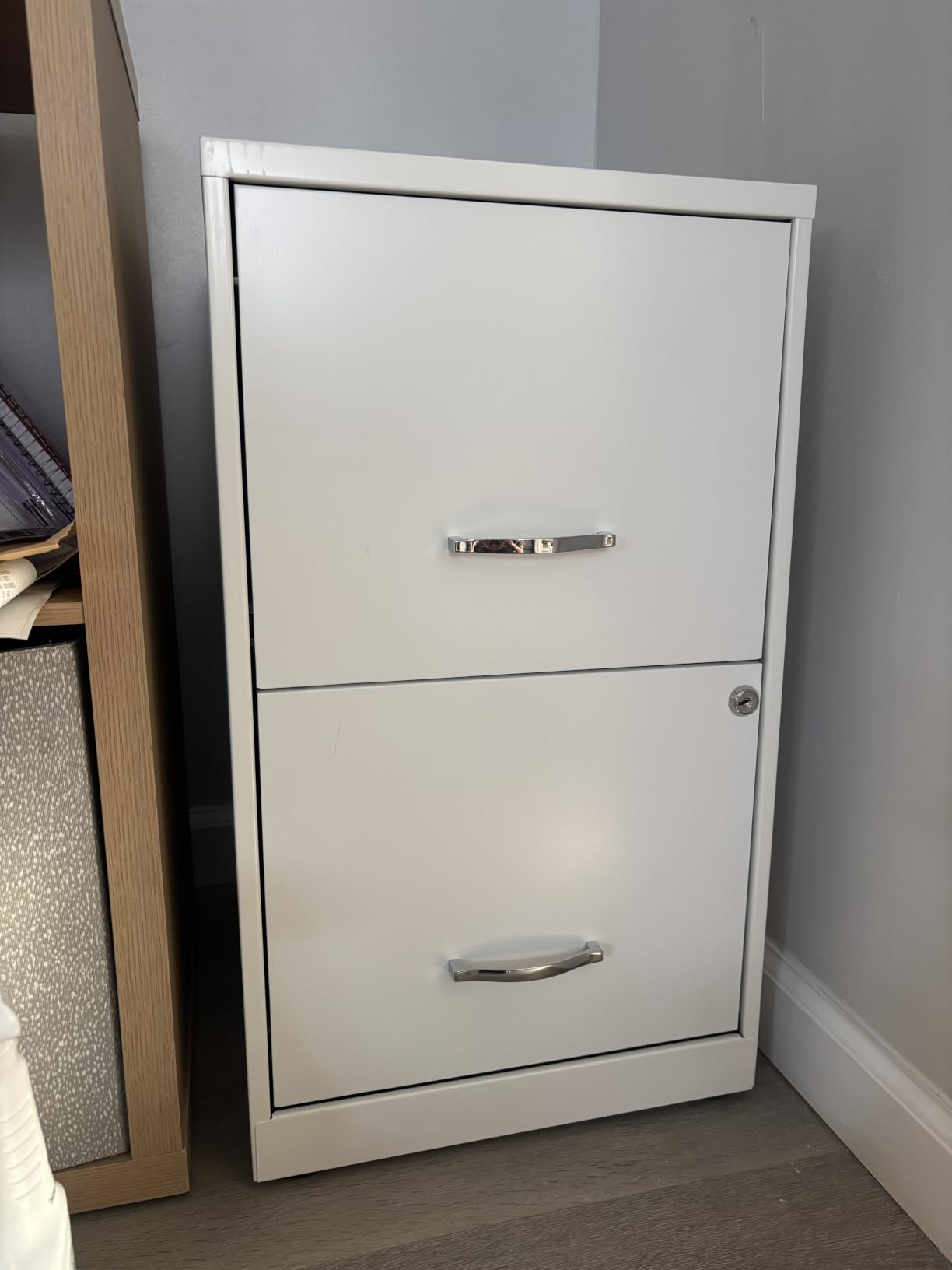 NuSparc 2 Drawer Locking Filing Cabinet | Pre-Assembled Steel Construction | Space-Saving Design is Perfect for Home and Small Office | Letter-Size | Assembled in North America customer photo 1