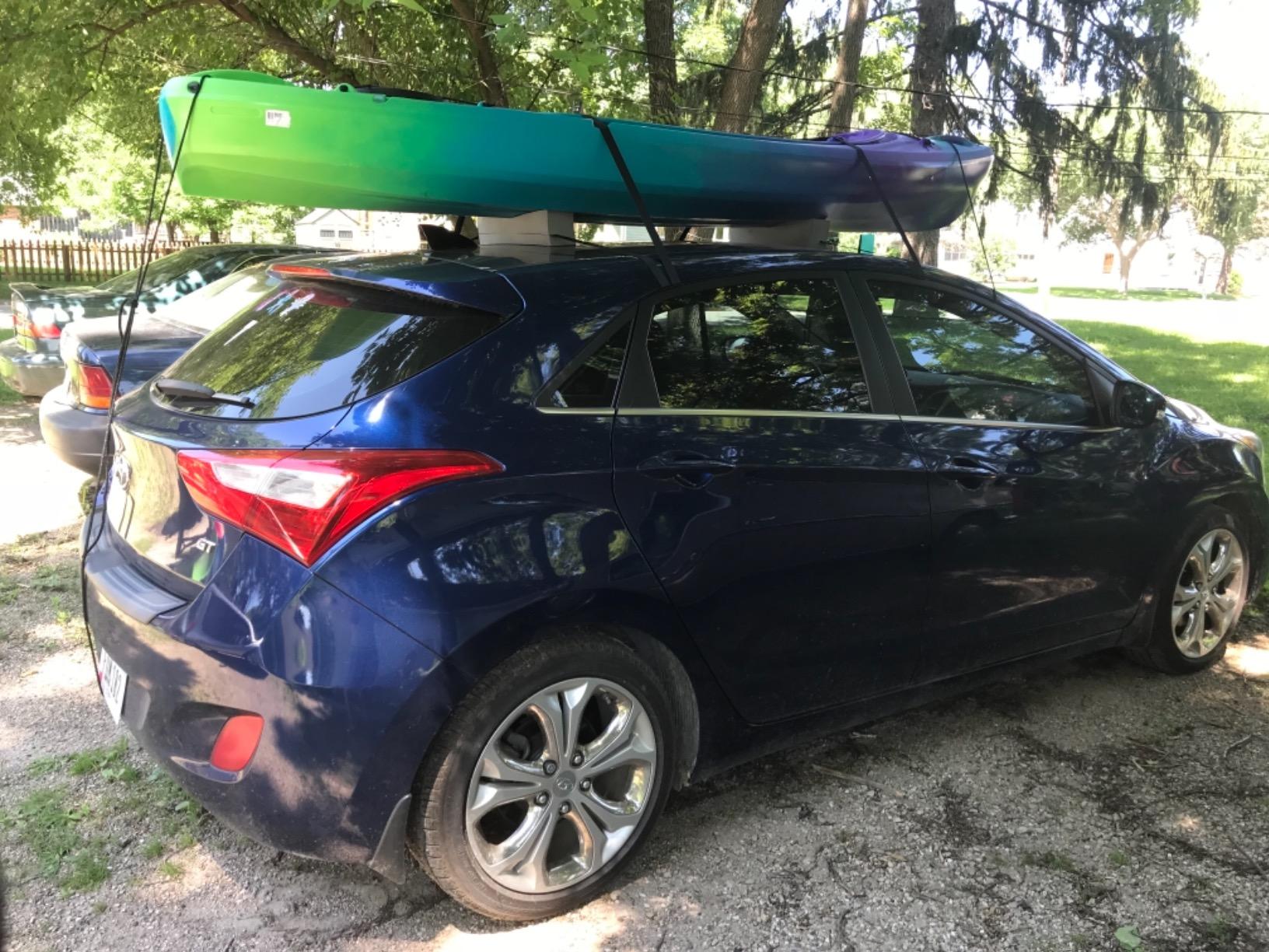 Attwood Universal Rack-Free Car-Top Kayak Carrier Kit, Foam Block Roof Transport System with Adjustable Straps & Bow/Stern Tie-Downs customer photo 2