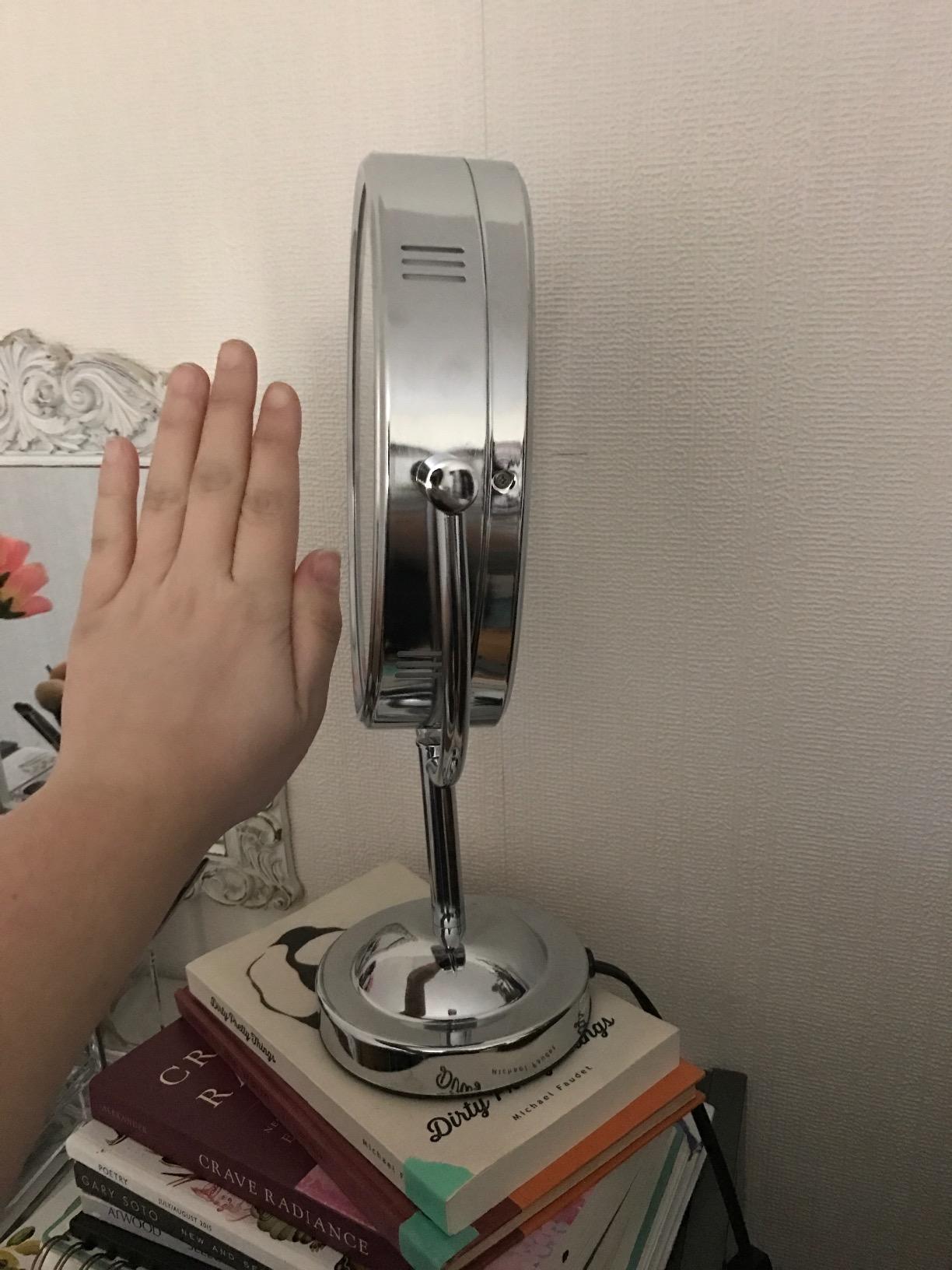 Conair Lighted Makeup Mirror, LED Vanity Mirror, 1X/7X Magnifying Mirror, Double Sided, Corded in Polished Chrome customer photo 2
