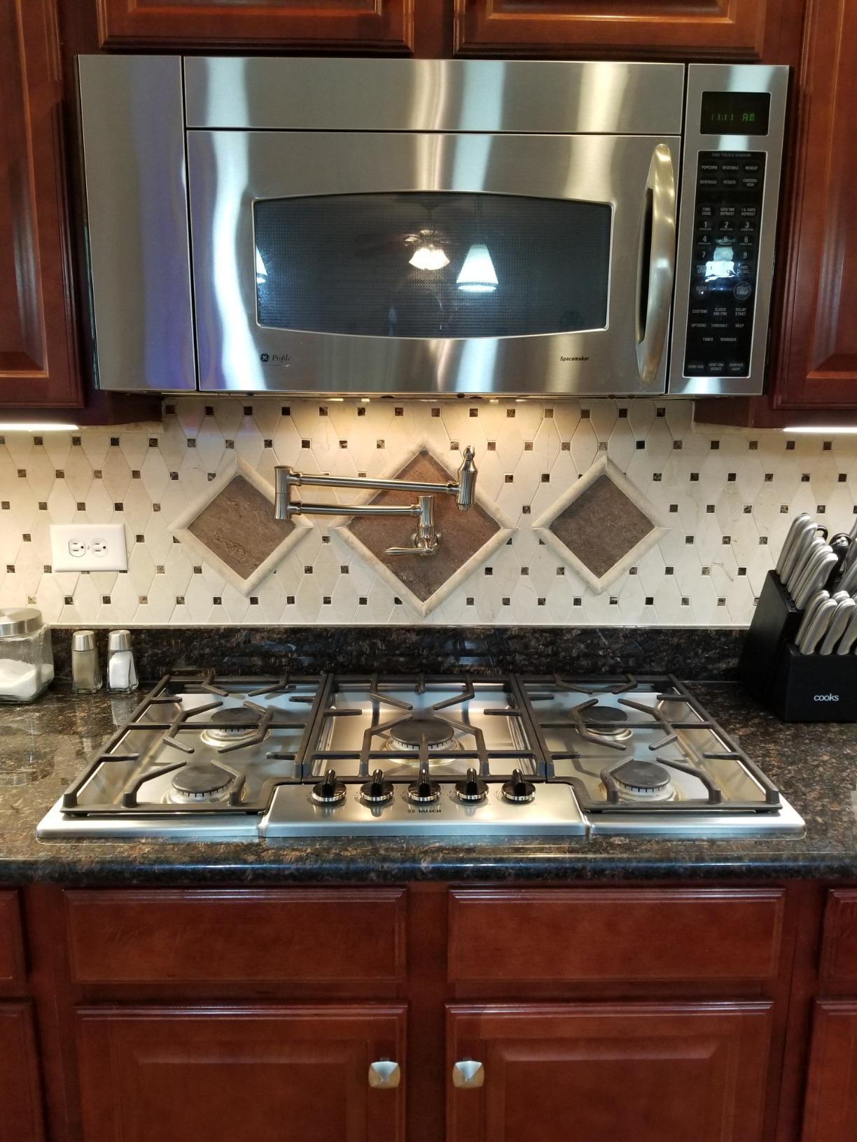 Delta Brushed Nickel Traditional Pot Filler Kitchen Faucet, Wall Mount Kitchen Faucet, Stainless 1177LF-SS customer photo 1