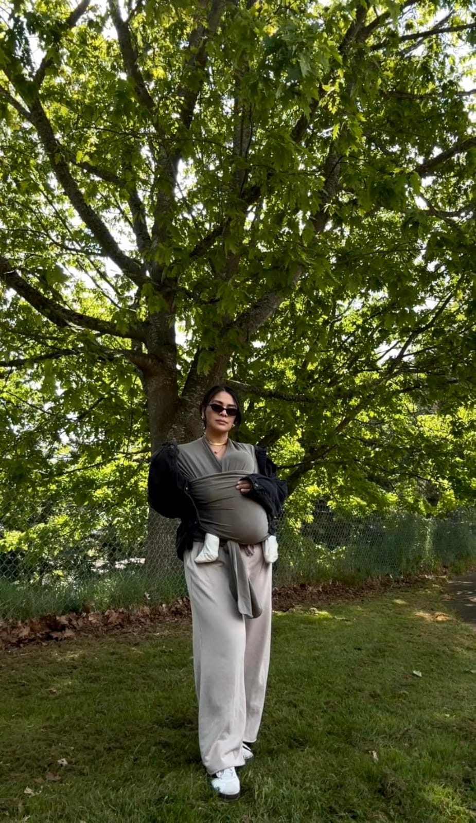 Boba Baby Wrap Carrier - Stretch Cotton Newborn Sling, Grey customer photo 2
