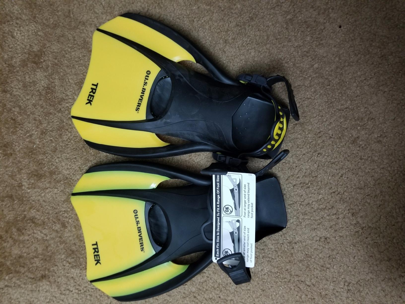US Divers Adult Trek Travel Fins, Compact Design, Comfortable Lightweight Adjustable Snorkling Fins for Men and Women, (Unisex - S/M/L) customer photo 1