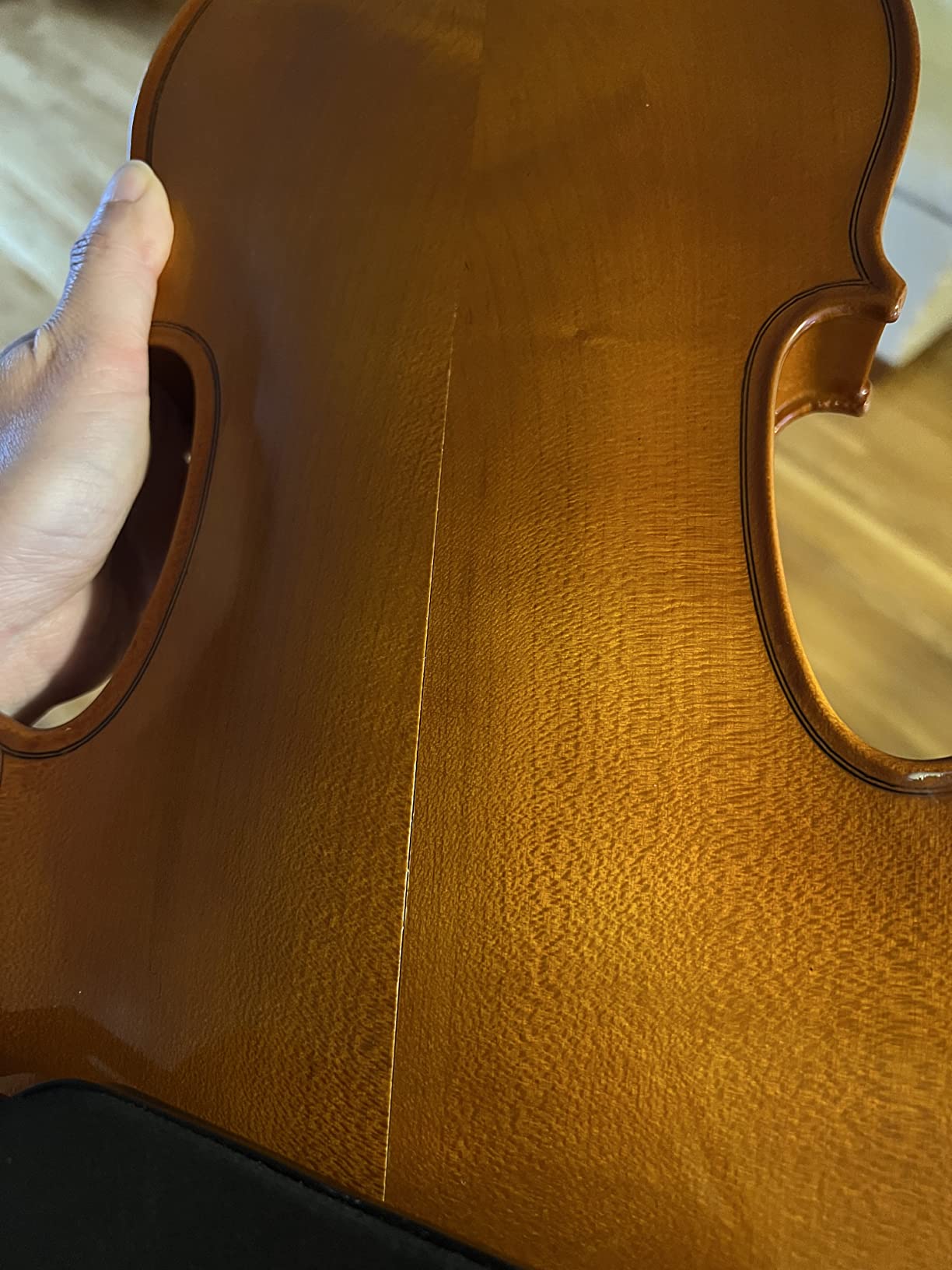 Mendini by Cecilio 16 Inch Solid Wood Viola Set, Natural Varnish customer photo 2