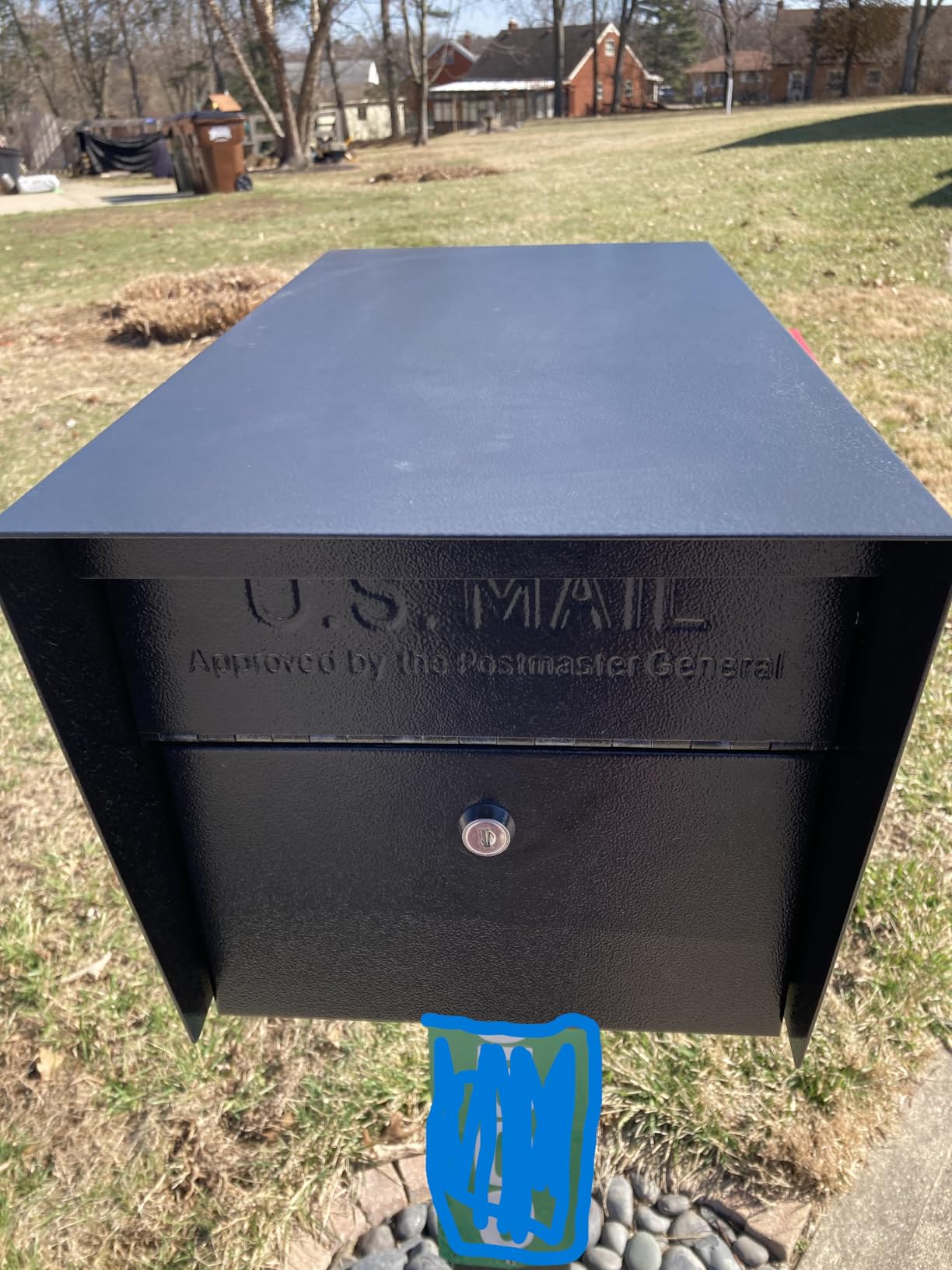 Mail Boss Mail Manager Modern Locking Post Mount Mailbox, USPS Approved customer photo 1