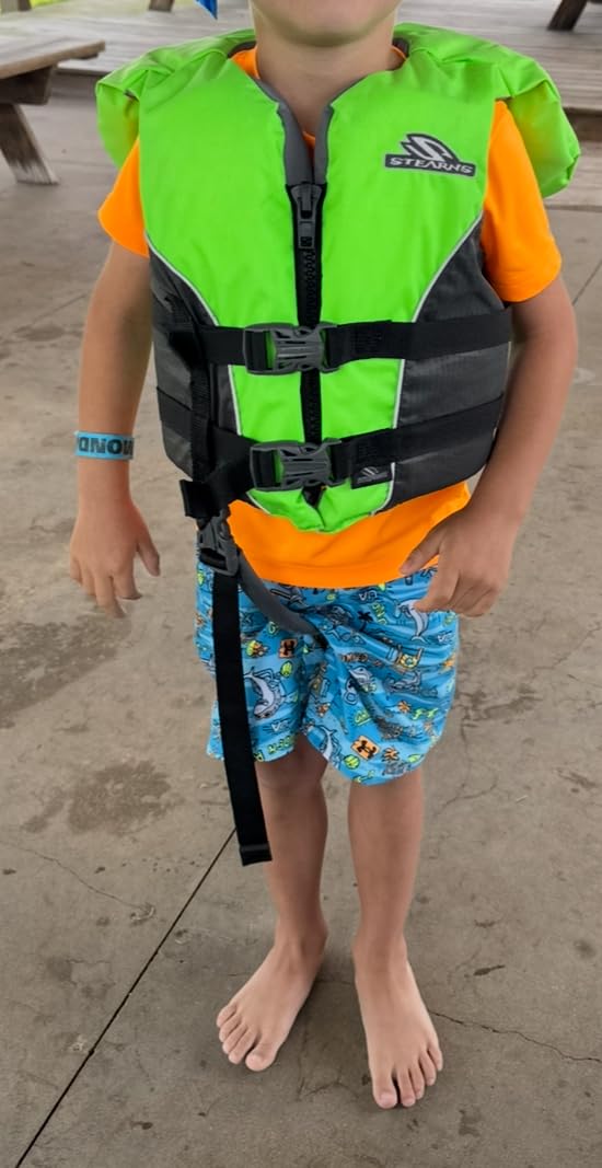 Stearns Child Life Jacket with Heads-Up Flotation, USCG Approved Type II Kids Life Vest for Pool, Beach, Lake, Boating & More, Youth PFD customer photo 1