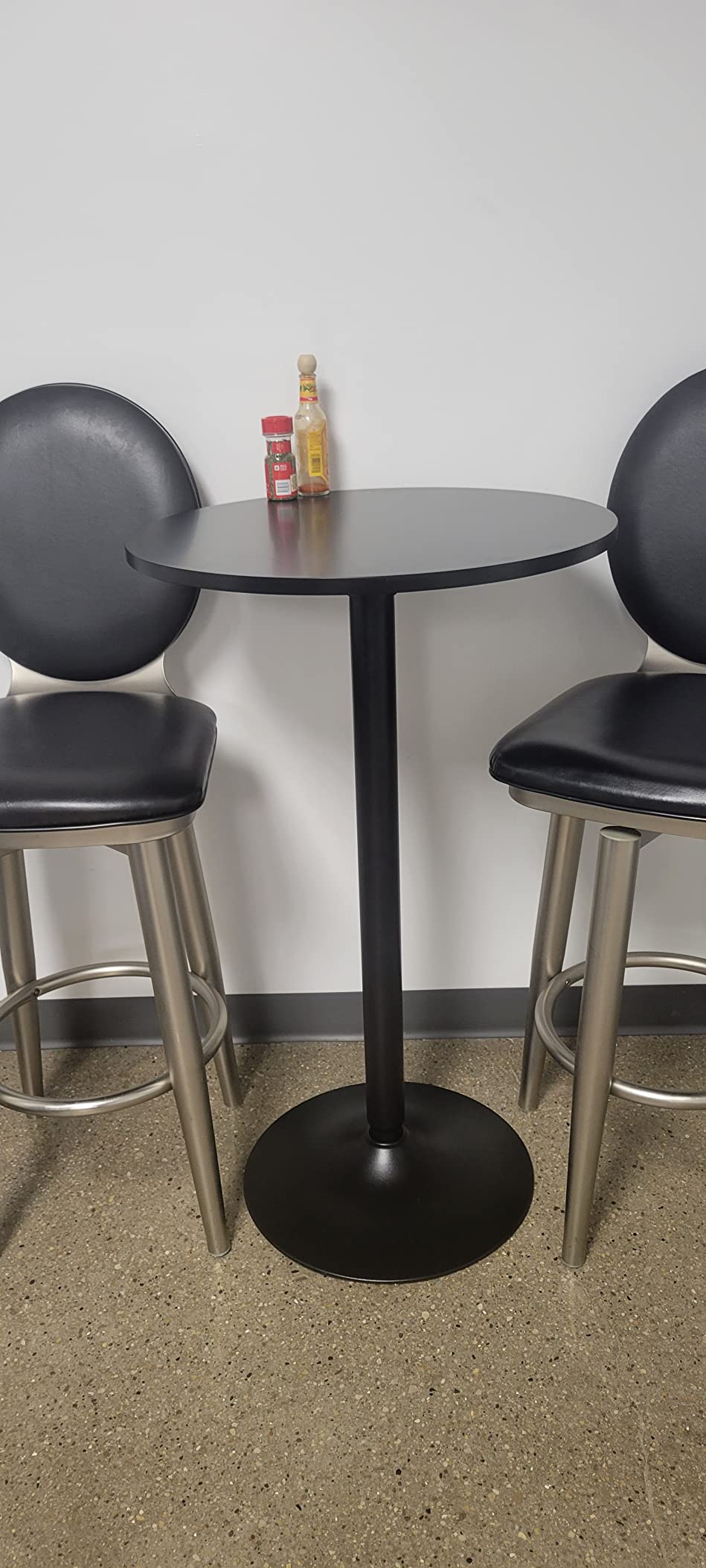 Winsome Obsidion Round Tall Pub Table, Black, 40