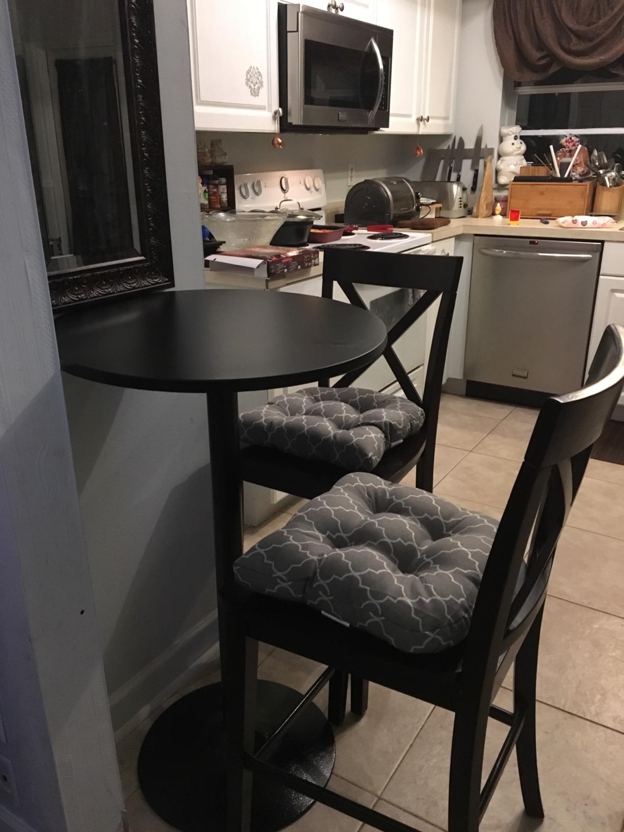 Winsome Obsidion Round Tall Pub Table, Black, 40
