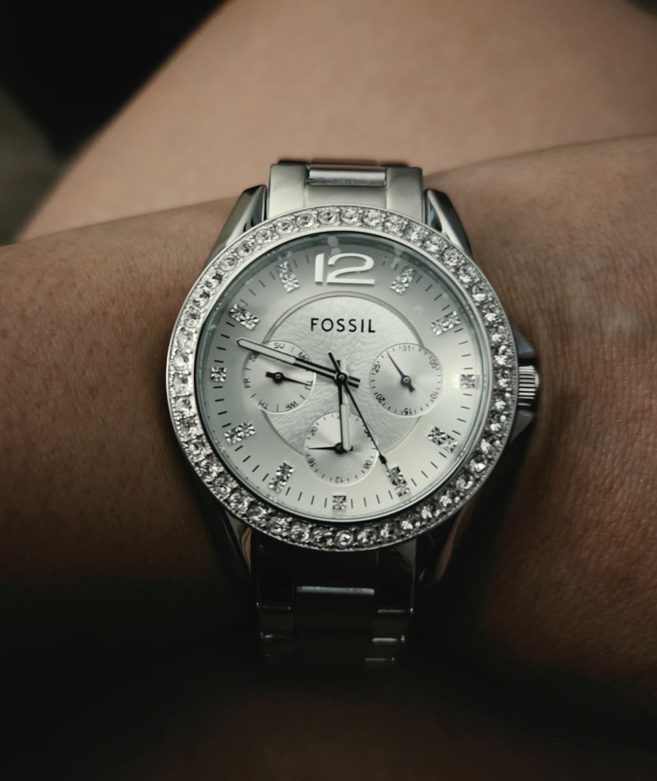 Fossil Women's Watch, Riley Quartz Stainless Steel Multifunction Watch for Women customer photo 1