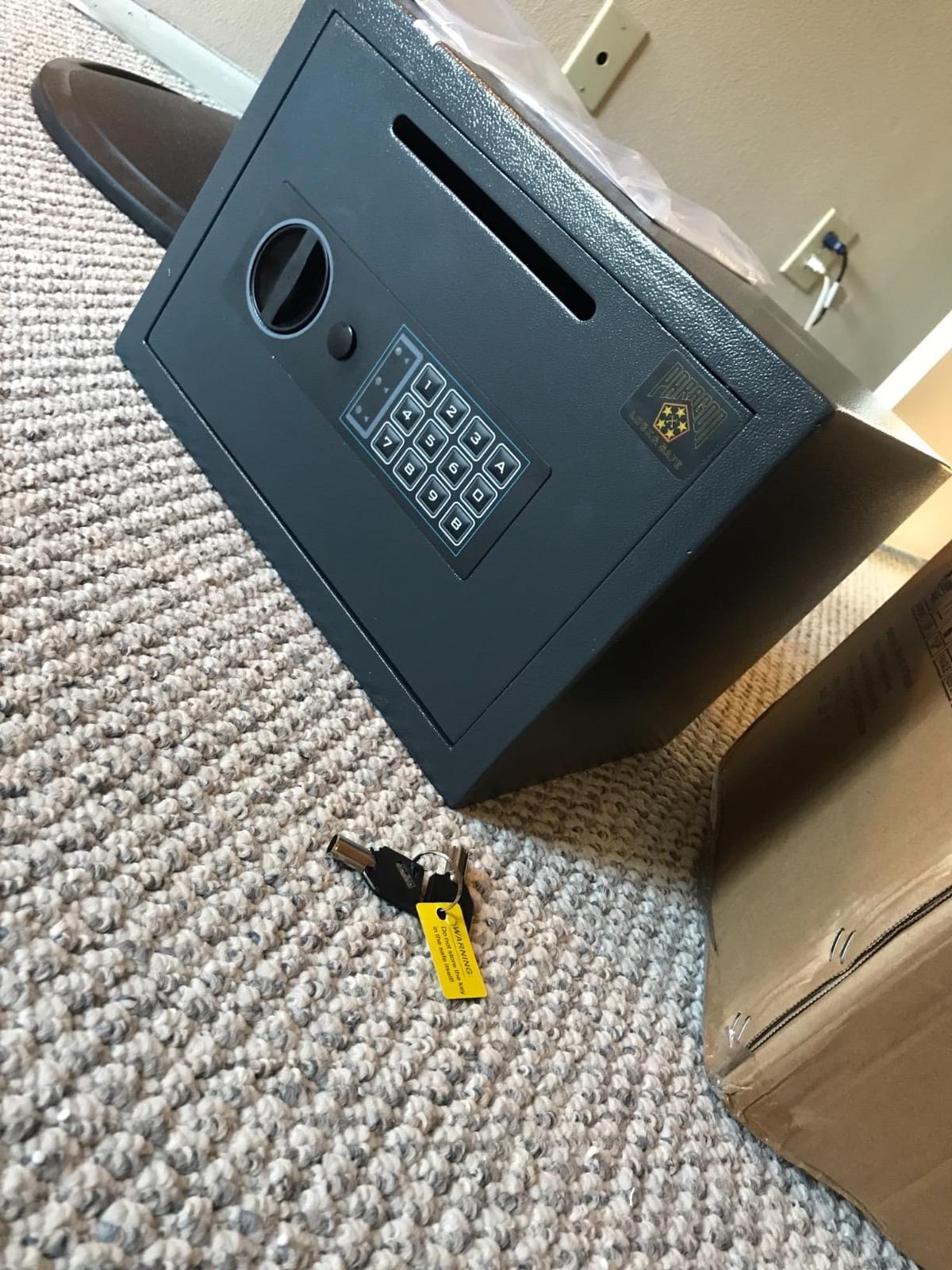 Drop Safe - Digital Compact Steel Money Security Box with Keypad - Deposit Cash Easily – For Home or Business by Paragon Safe - Black, .54 Cubic Feet customer photo 1