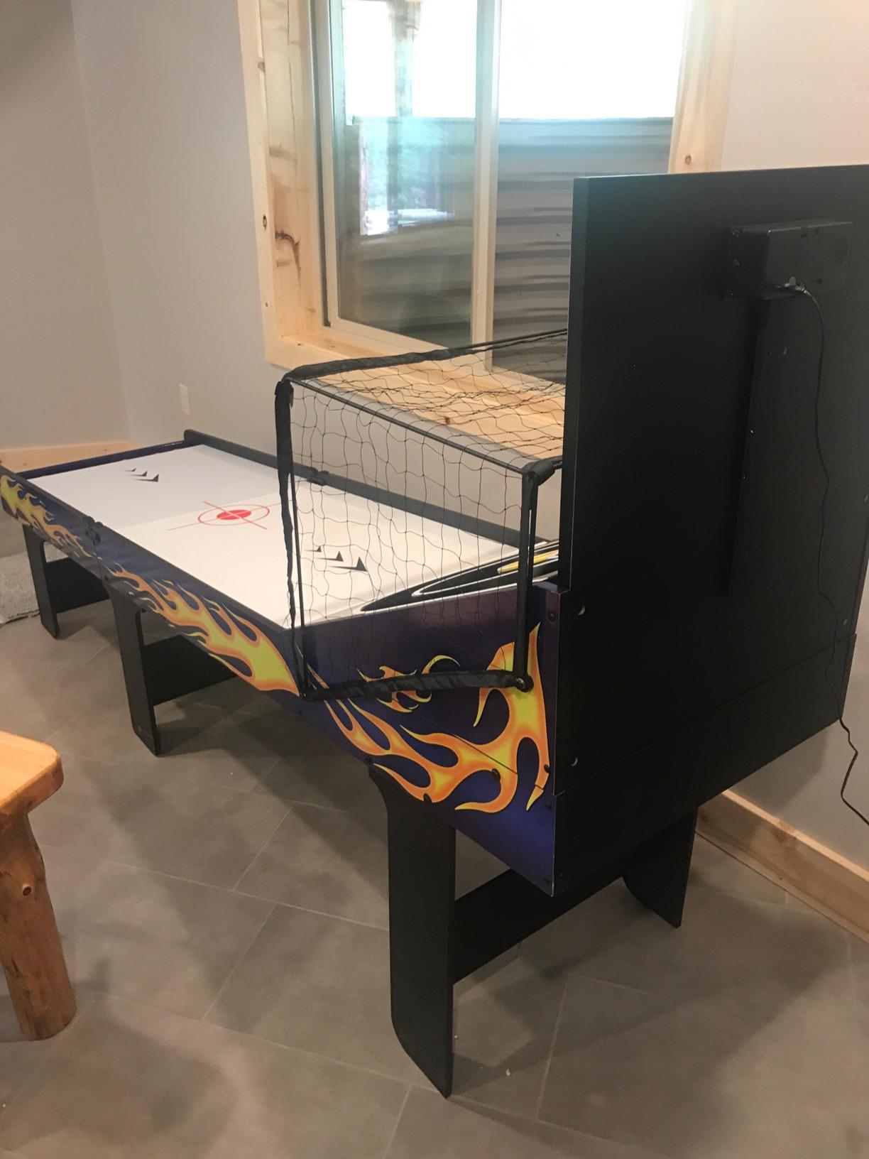 Hathaway Hot Shot 8 Ft Arcade Roll and Score Game Table for Home Family Game Room - With LED Scoring, Foldable Design, Automatic Ball Return & Scratch-Resistant Playfield - Blue Finish customer photo 1