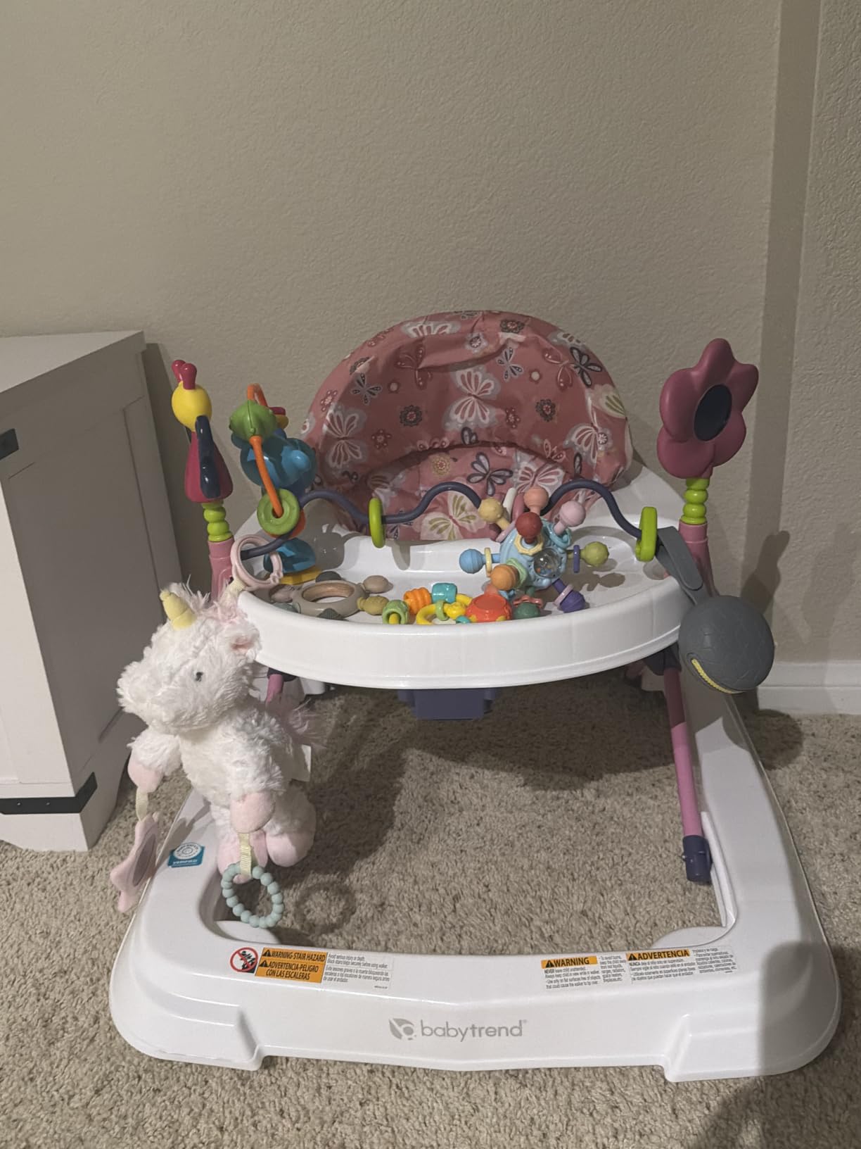 Smart Steps Trend Activity Walker with Removeable Toy Bar, Multi-Directional Front Wheels, Tray, Adjustable Height and Flat Fold Frame for Storage, Ages 6 Months +, Emily Pink customer photo 1