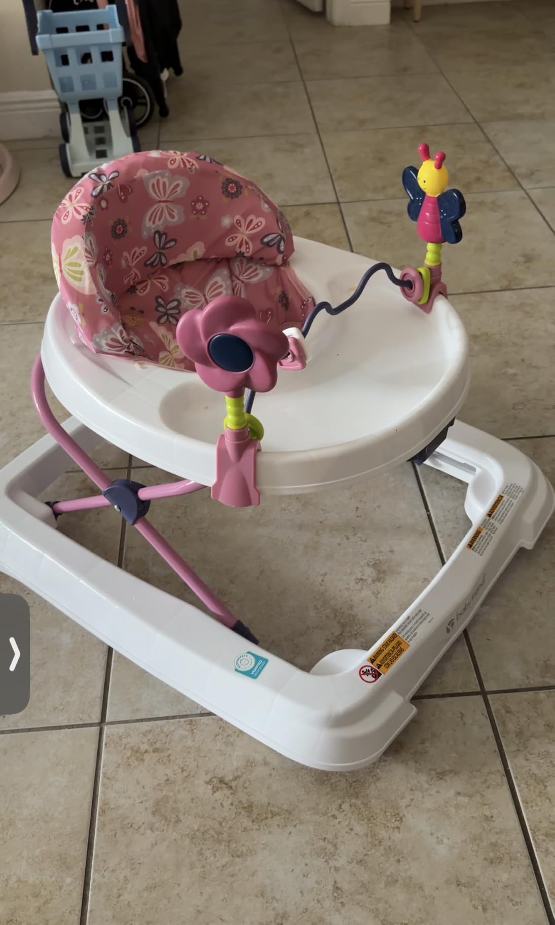 Smart Steps Trend Activity Walker with Removeable Toy Bar, Multi-Directional Front Wheels, Tray, Adjustable Height and Flat Fold Frame for Storage, Ages 6 Months +, Emily Pink customer photo 2