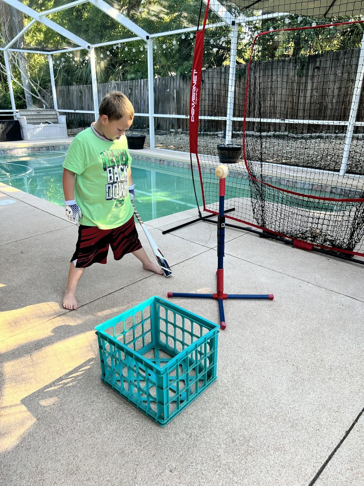 PowerNet Baseball Softball Practice Net 7x7 with Baseball Accessories for Practice Pitching, Batting & Fielding, Ball Caddy, Weighted Baseballs, Tee customer photo 2