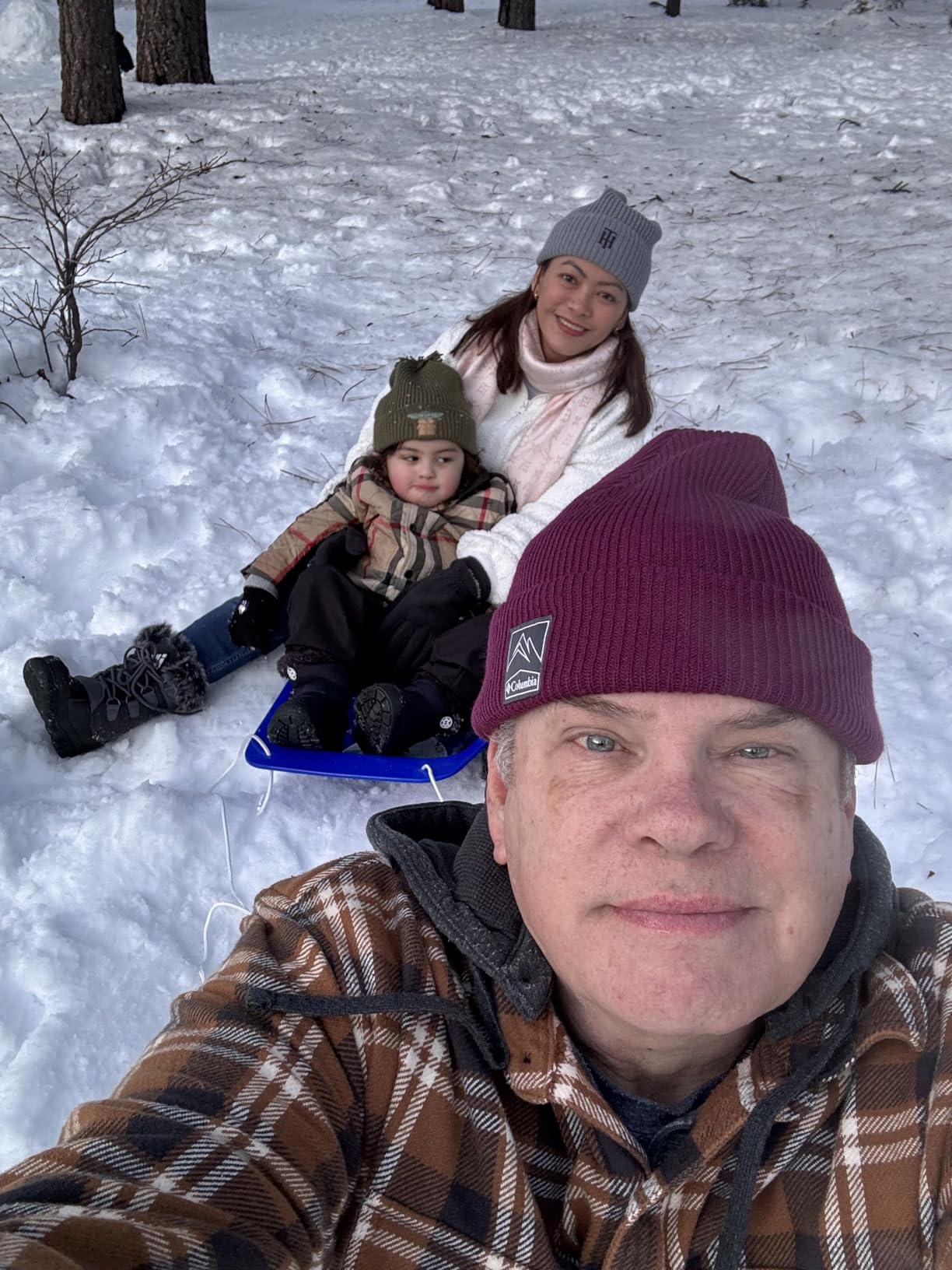 AGPTEK 35/47 Inch Downhill Sprinter Toboggan Snow Sled for Kids Adults customer photo 2