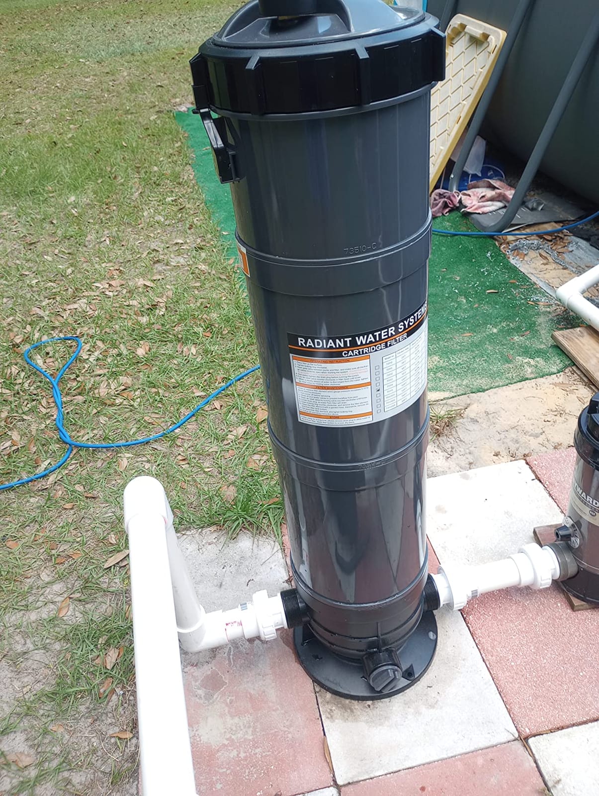 Rx Clear Radiant Cartridge Pool Filter for Above Ground Swimming Pools | PRC90 | Pools up to 15,000 Gallons | Energy Efficient | Corrosion Proof | Filter Cartridge Included customer photo 2