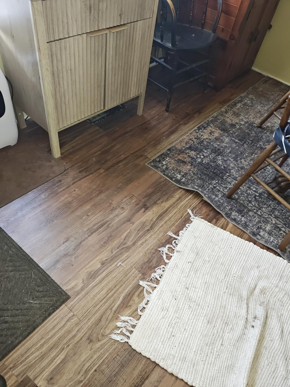 Tivoli Peel & Stick Vinyl Floor Tiles, 10-Pack, 6 x 36 in, Natural customer photo 2