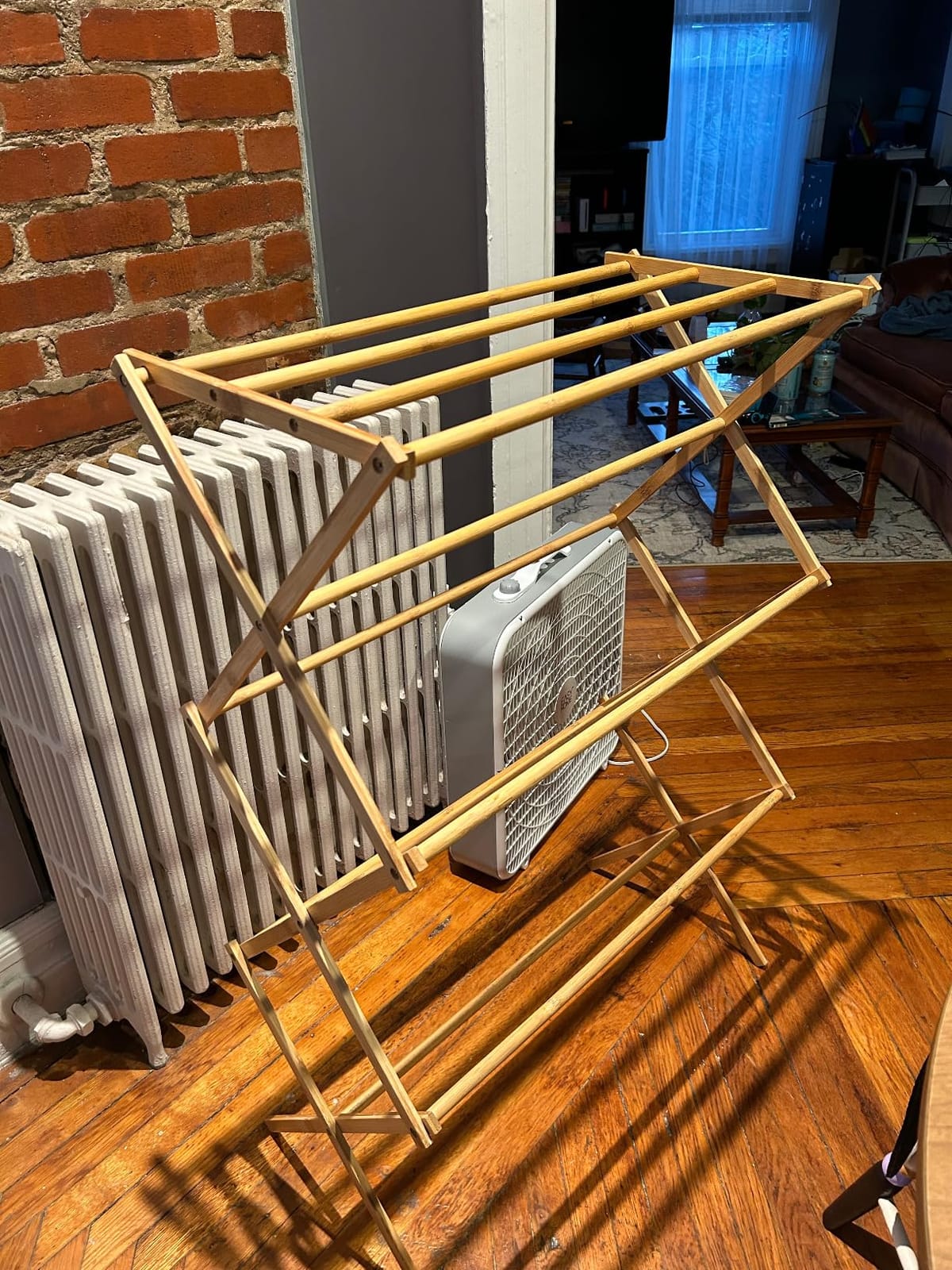 Home-it Wooden Clothes Drying Rack for Laundry - Collapsible Folding Bamboo Laundry Drying Rack for Drying Clothes - Heavy Duty Pre Assembled customer photo 1