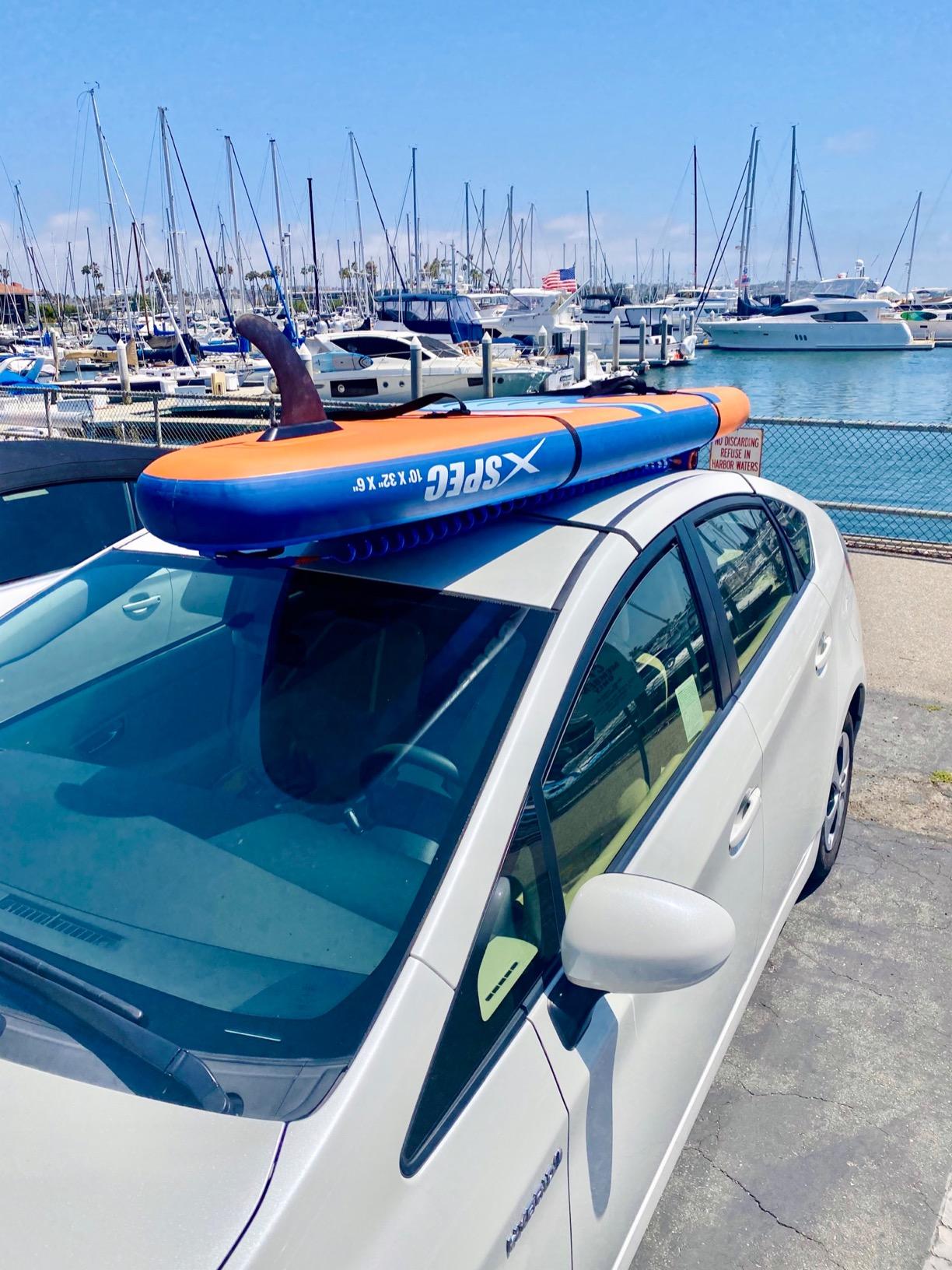 DORSAL Universal Soft Roof Rack Pads for Surfboard Kayak SUPs with Car Tie Down Straps and Storage Bag - Pack of 2 Black Polyester customer photo 2