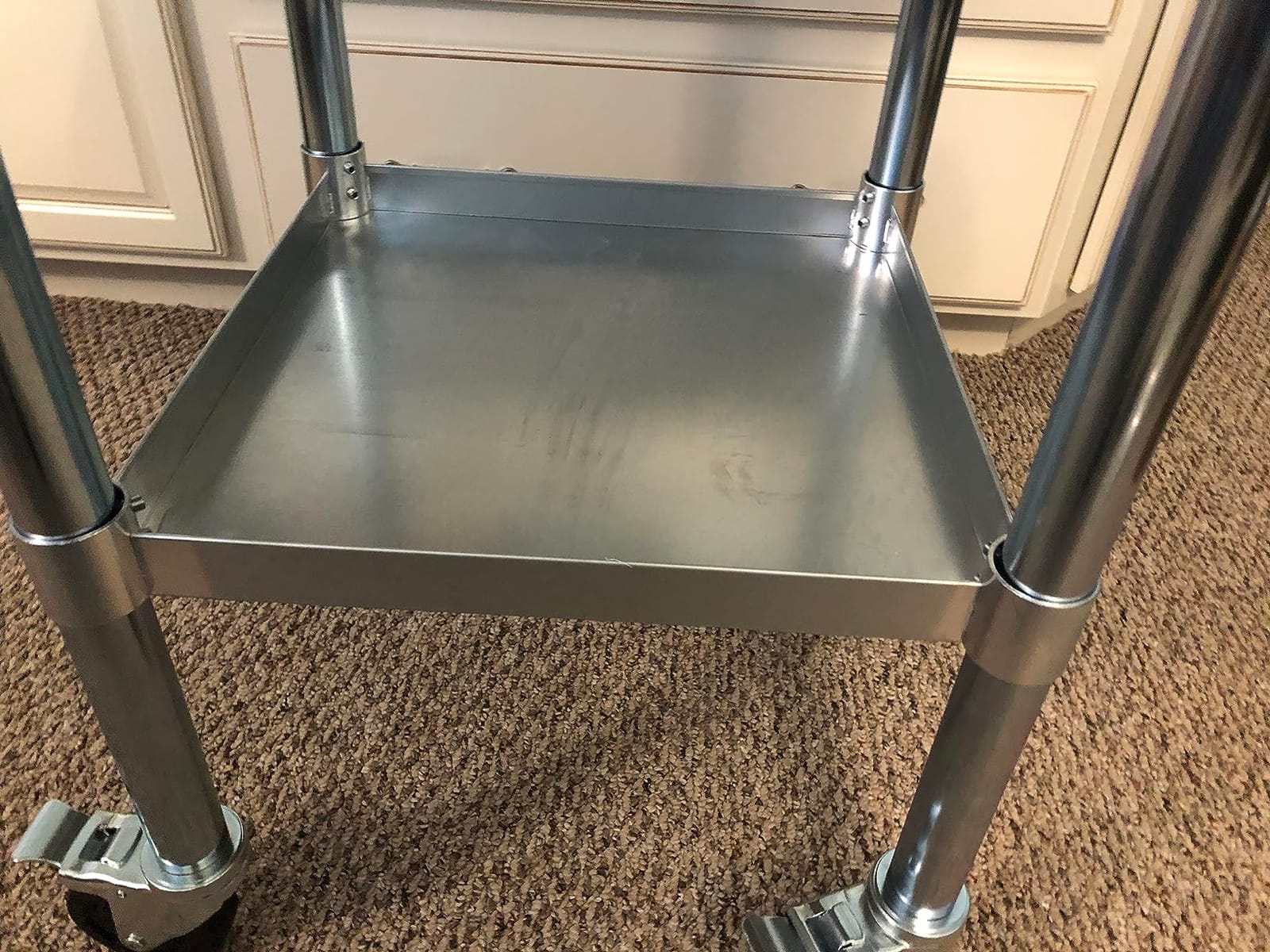 DuraSteel 24x36 NSF Stainless Steel Cart - Heavy Duty Rolling Food Prep Table with Undershelf - Metal Utility Cart for Commercial Restaurant Kitchen, Laundry, Outdoor Portable BBQ Grill customer photo 1