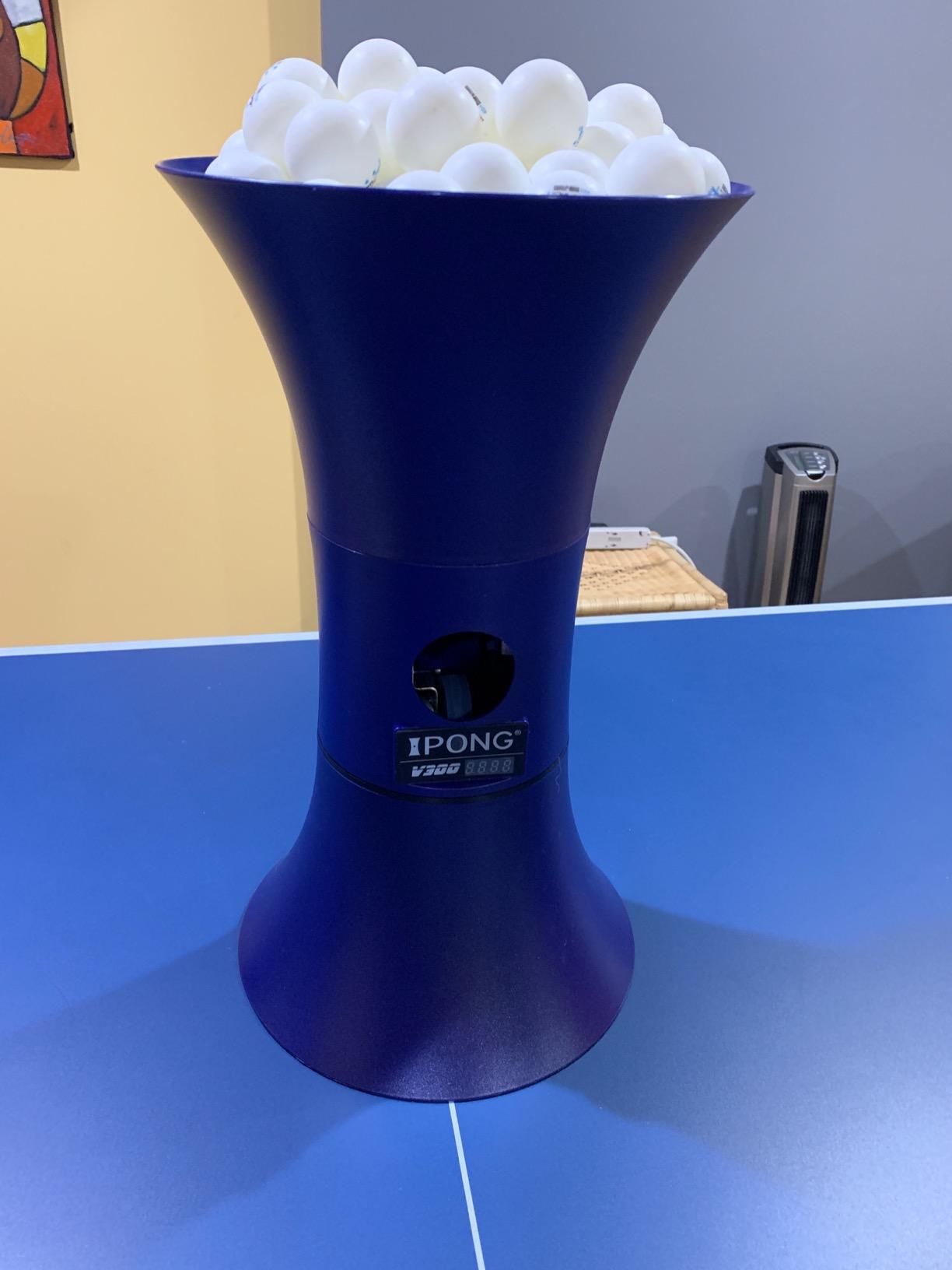 iPong V300 Table Tennis Training Robot - Serves 40mm Regulation Ping Pong Balls Automatically - Play Solo w/o Playback Mode on your Ping Pong Table - Various Models Available, Size 19 , Blue customer photo 2