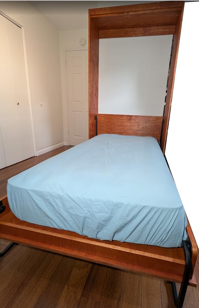 Queen Size Murphy Bed Hardware Kit — Vertical Wall Bed Frame | DIY Murphy Bed Kit with Gas Pistons + 3 Step-by-Step Guides | Made in North America | Hideaway Bed Mechanism customer photo 1
