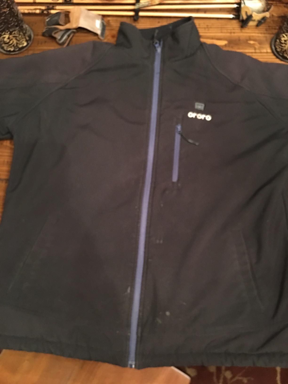 ORORO Men's Classic Heated Jacket, Water Wind Resistant Softshell Jacket customer photo 1