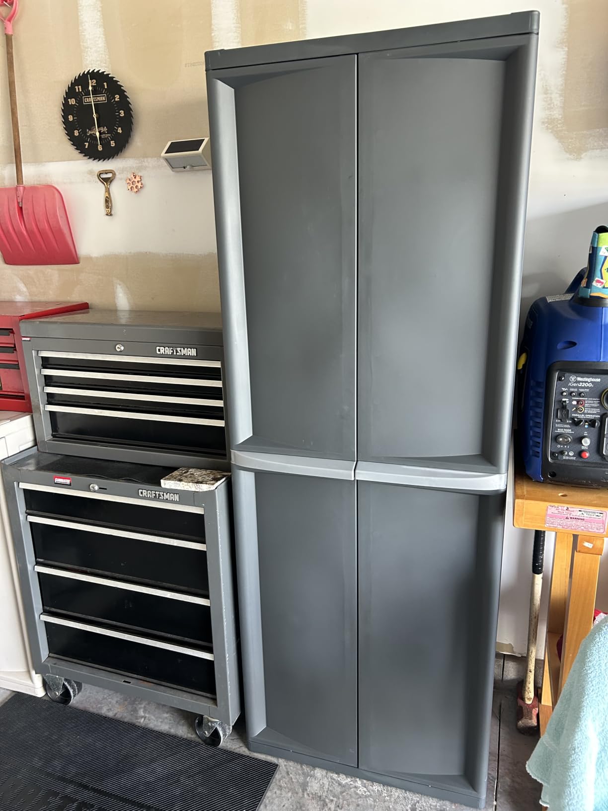 Sterilite 4 Shelf Cabinet, Lockable Utility Storage, Gray customer photo 1